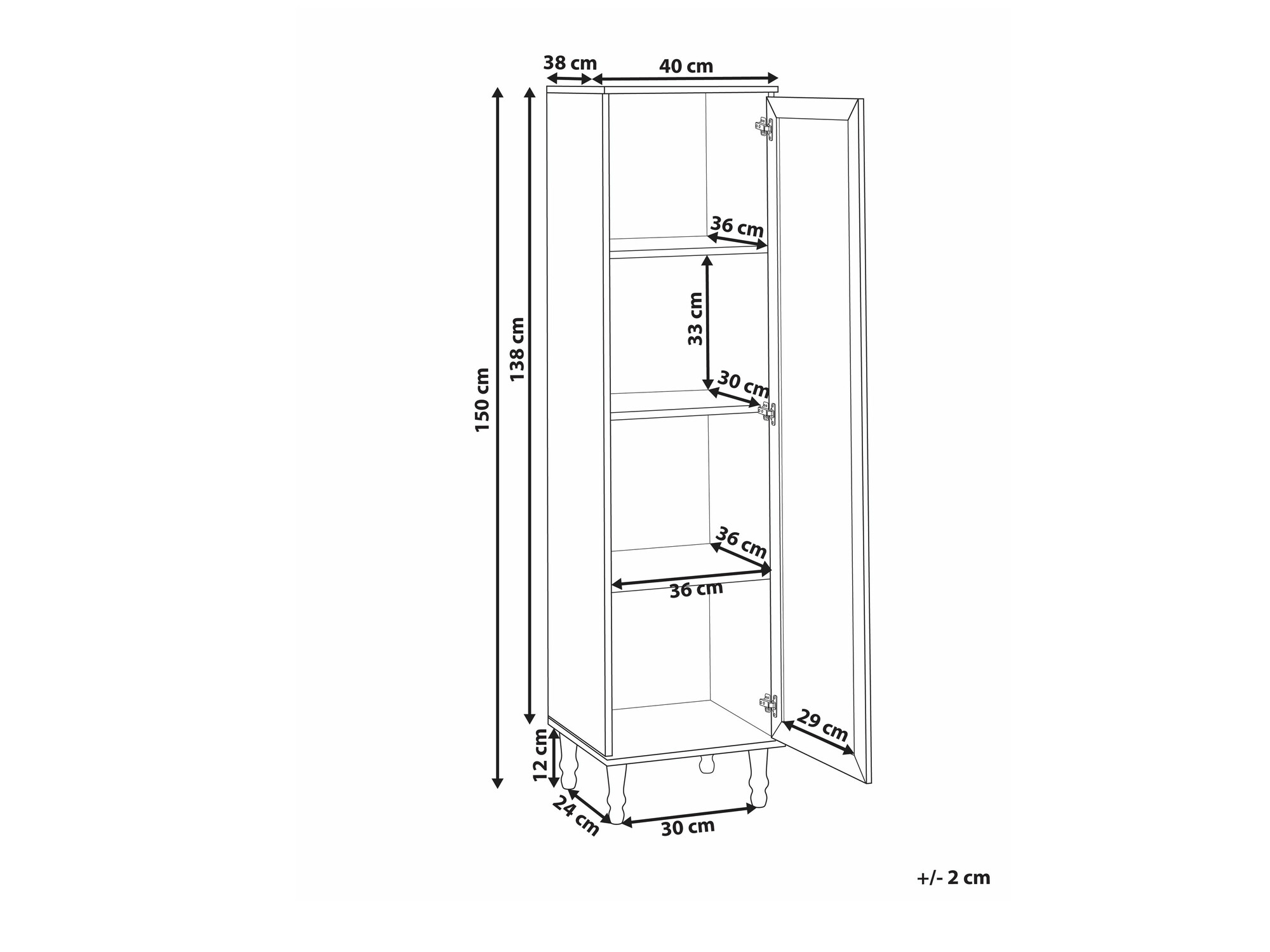 Етажерка Berwyn 2386 (Бял + Ярък дърво)