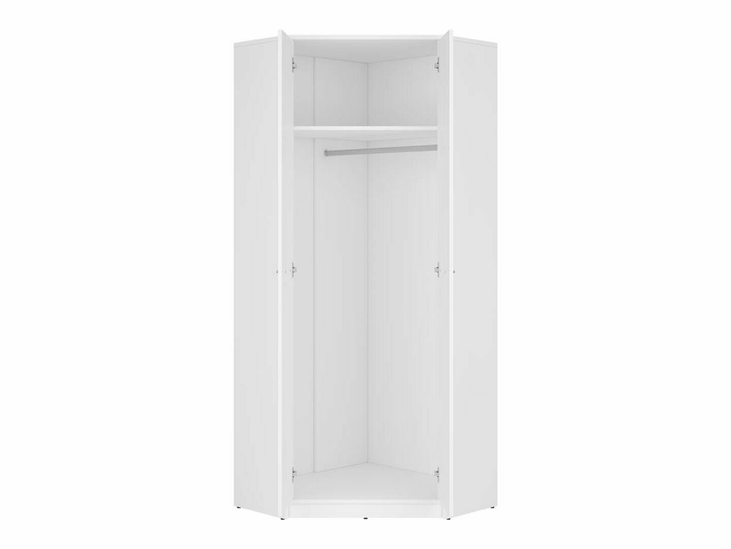 Ъглов гардероб Novsore 119 (Бял)