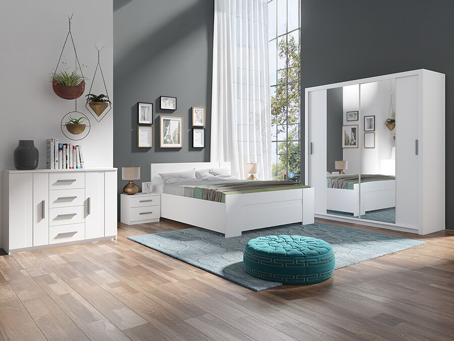 Комплект за спалня Catromi 114 (Бял)