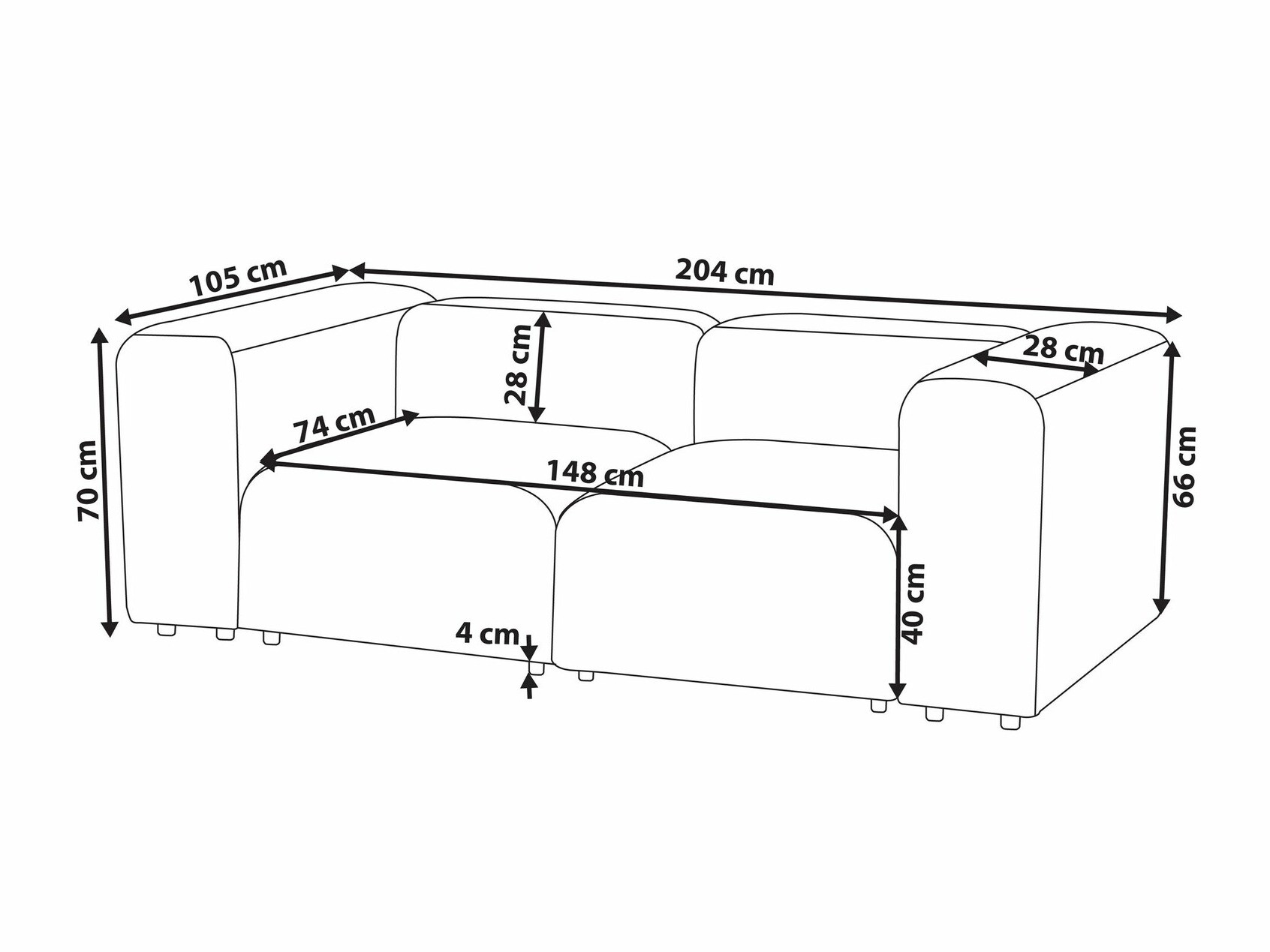 Модулен диван Balcoro 101 (Бежов)