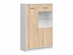 Етажерка Novsore 138 (Бял + Сонома дъб)