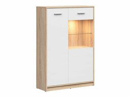 Етажерка Novsore 138 (Сонома дъб + Бял)