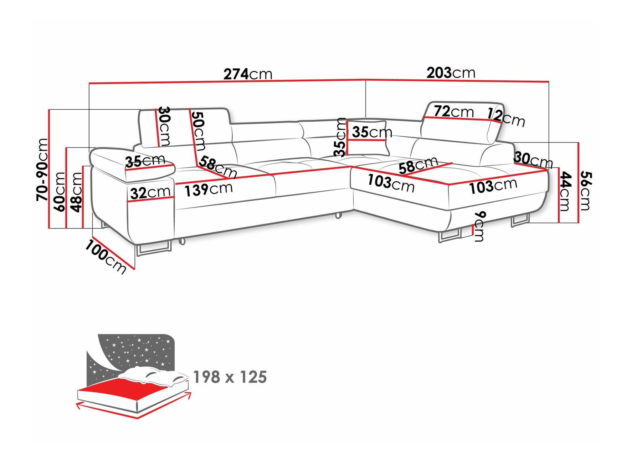 Ъглов диван Comfivo Eliferu 100 (Wave 05)