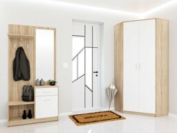 Комплект за антре Novsore 145 (Сонома дъб + Бял)
