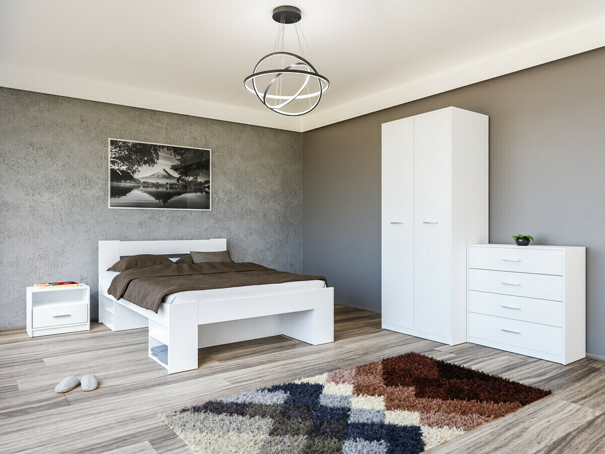 Комплект за спалня Novsore 147 (Бял)