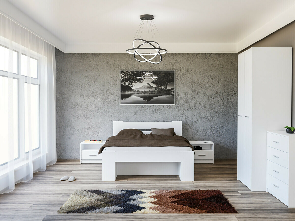 Комплект за спалня Novsore 147 (Бял)