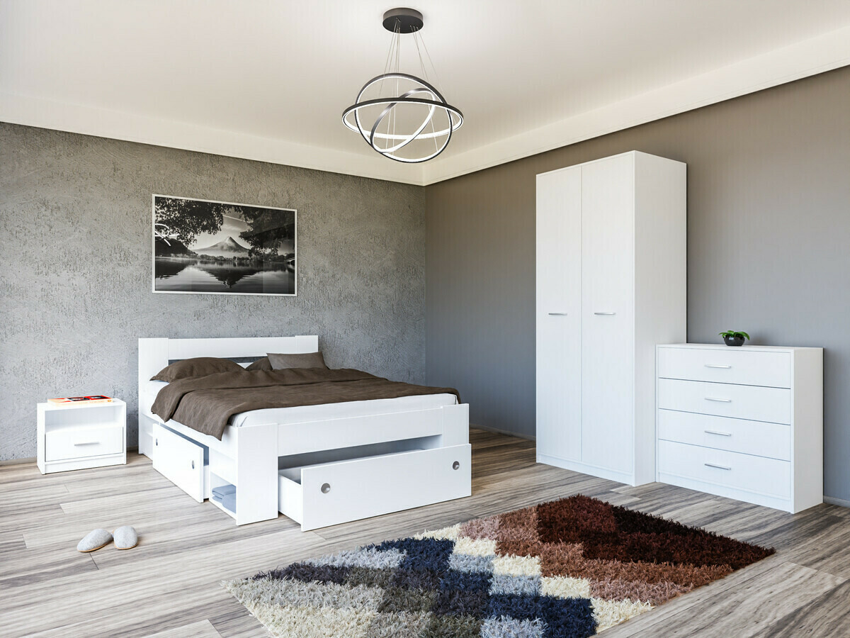 Комплект за спалня Novsore 147 (Бял)