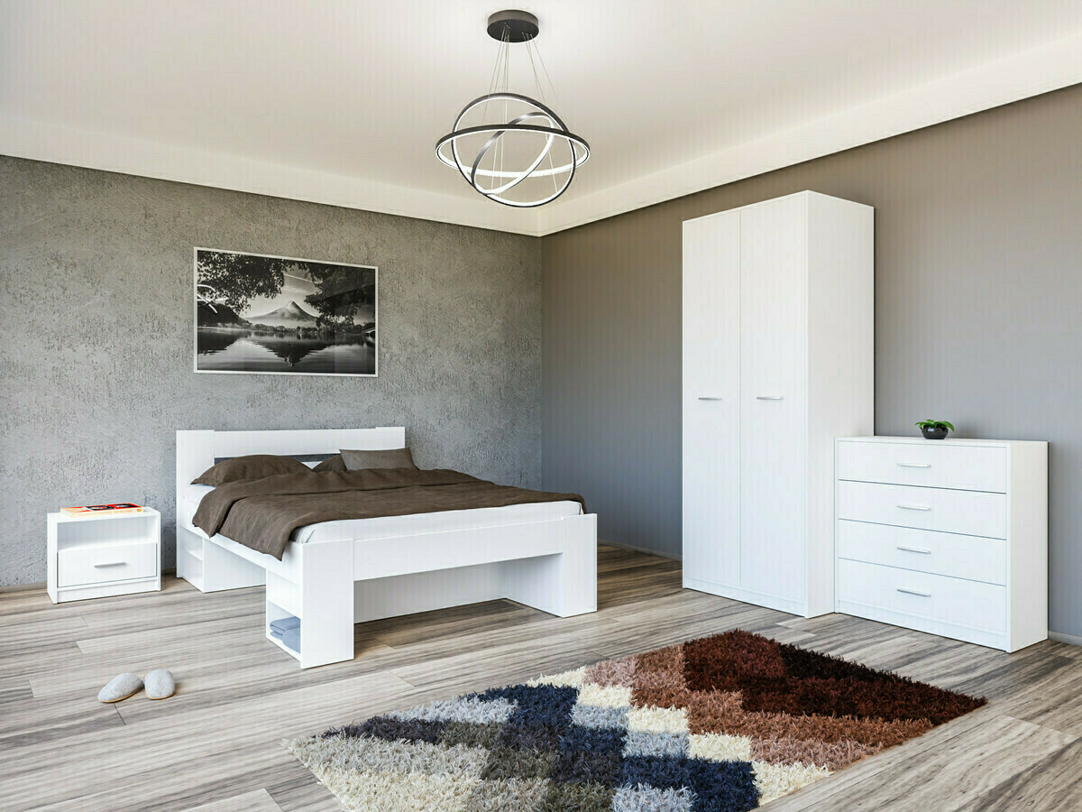 Комплект за спалня Novsore 147 (Бял)