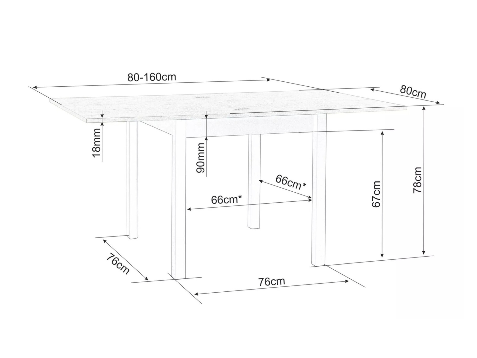 Маса Detroit 898 (Artisan дъб + Черен)