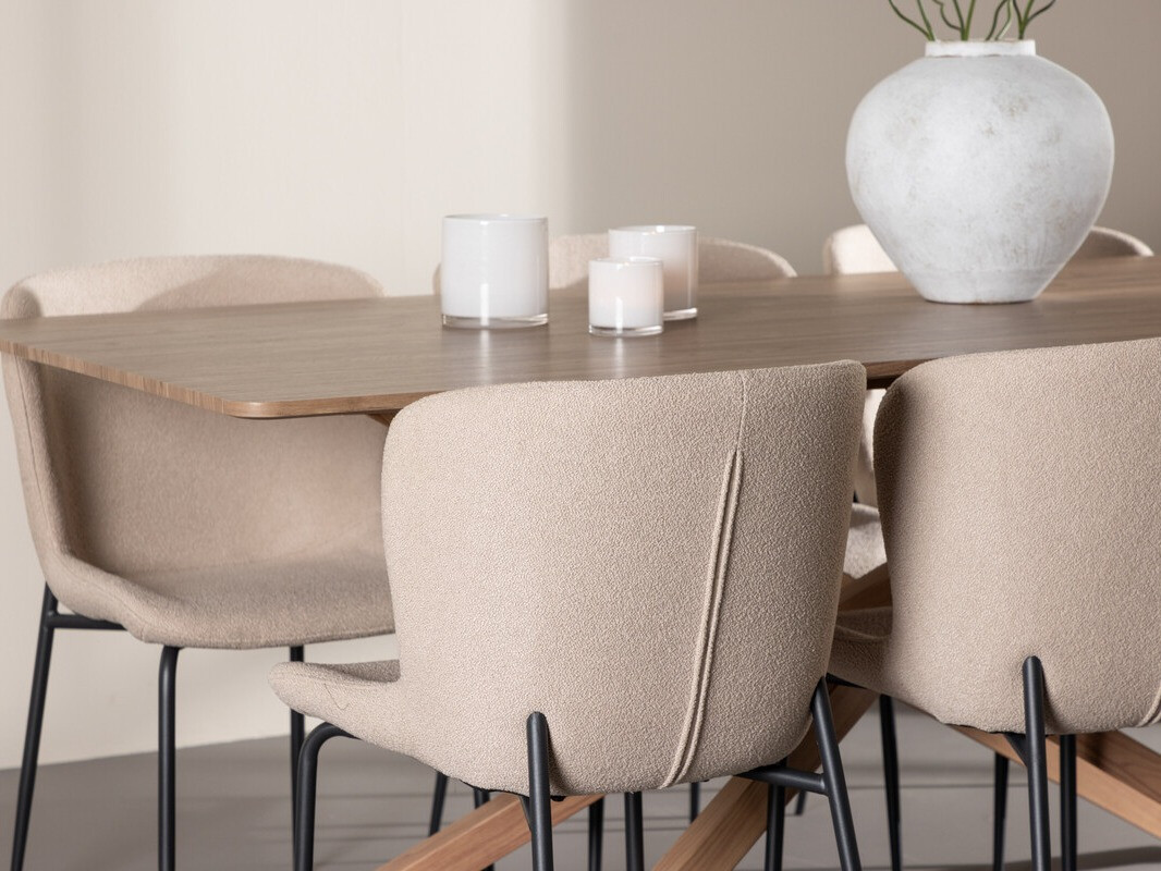 Маса и столове за трапезария Dallas 5102 (Бежов)