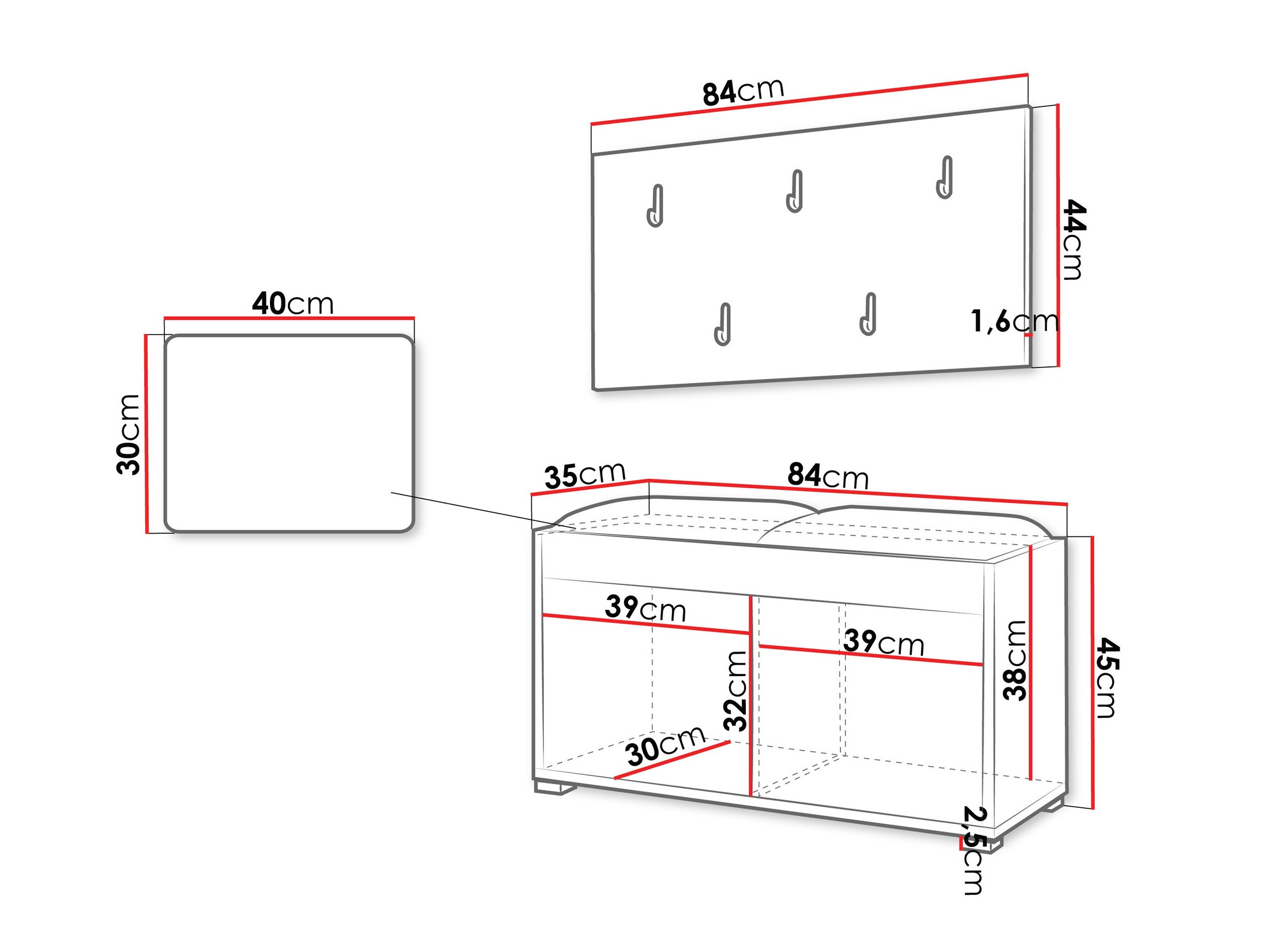 Комплект за антре Comfivo Tutela (Бял)