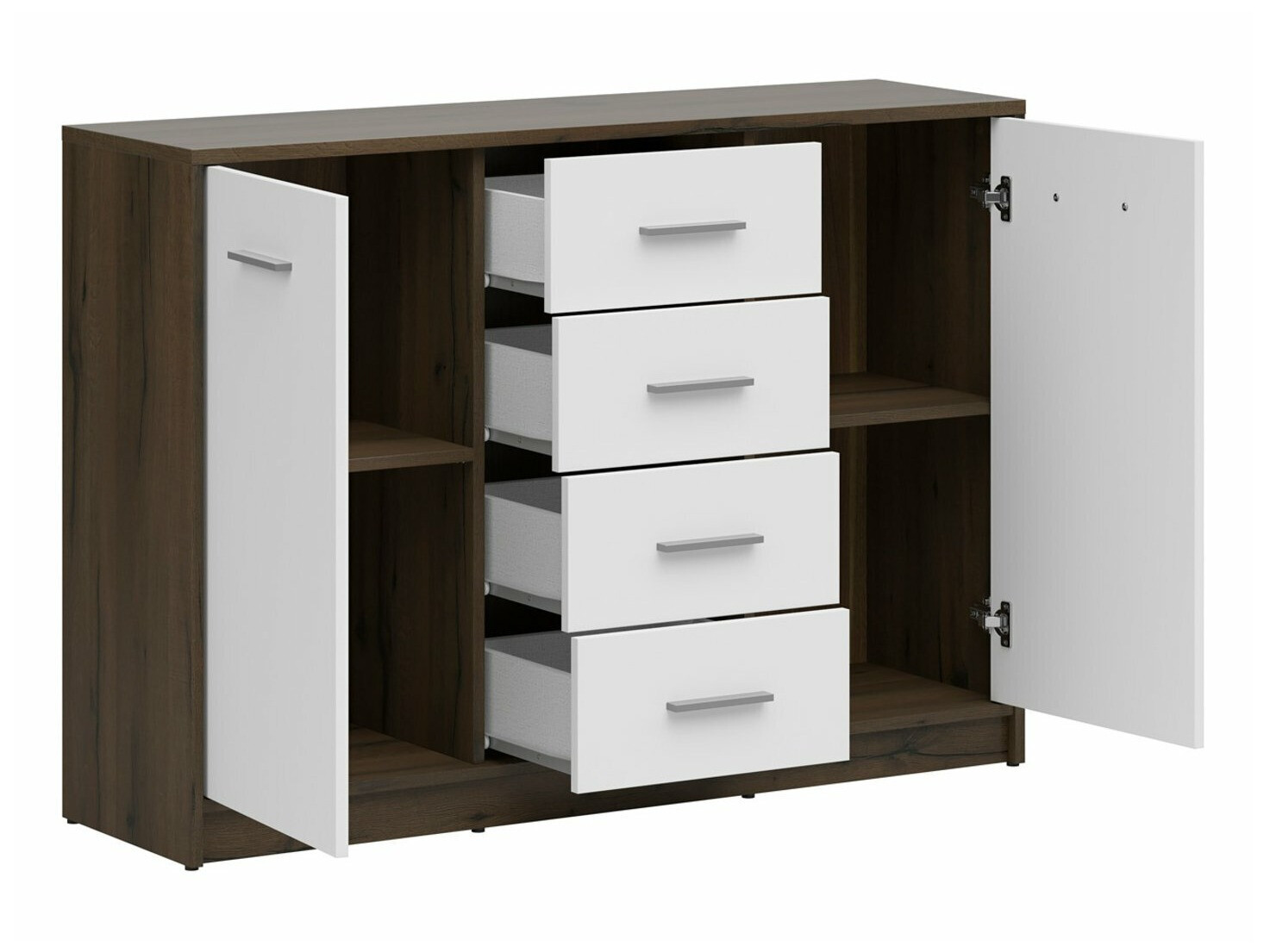 Скрин Novsore 118 (Тъмен дъб + Бял)