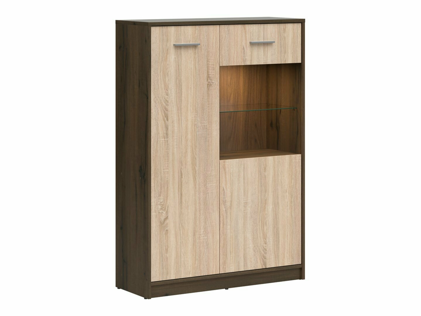 Етажерка Novsore 138 (Тъмен дъб + Сонома дъб)