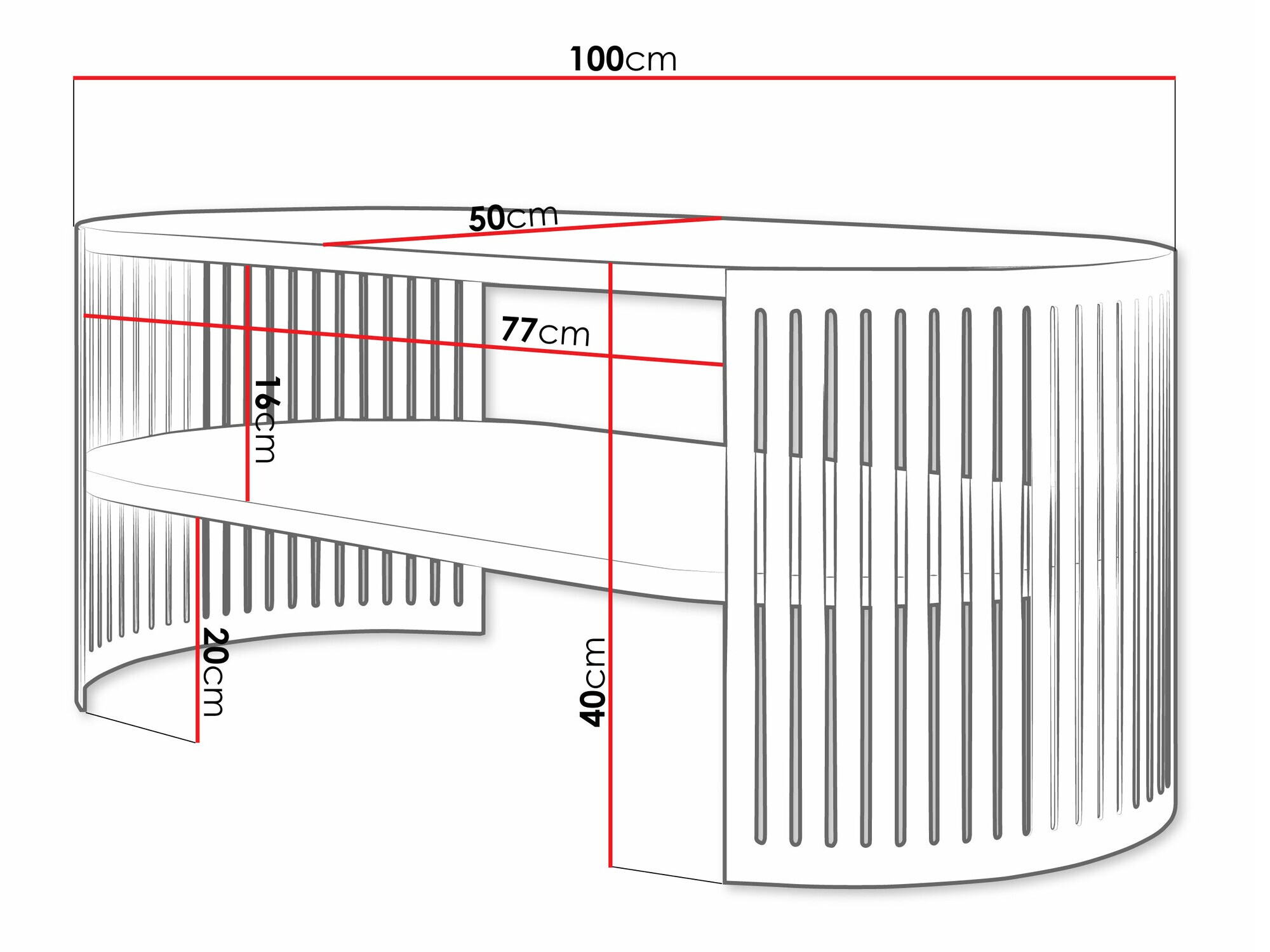 Масичка за кафе Civer IV (Златно + Бял)