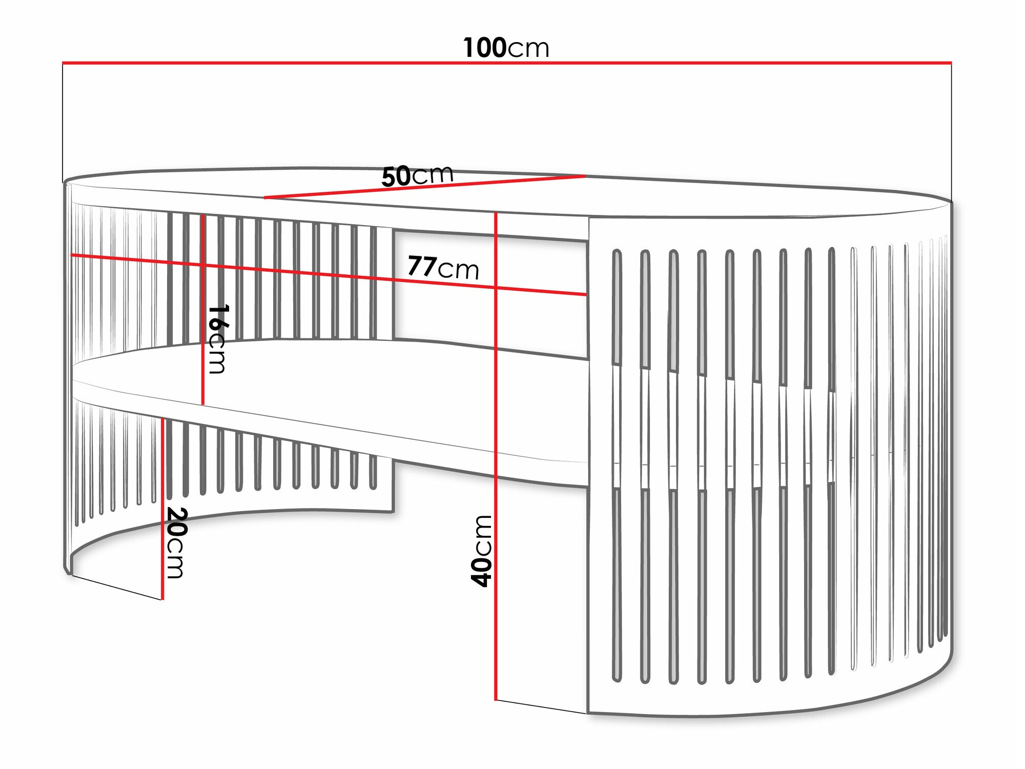 Масичка за кафе Civer V (Роза + Бял)