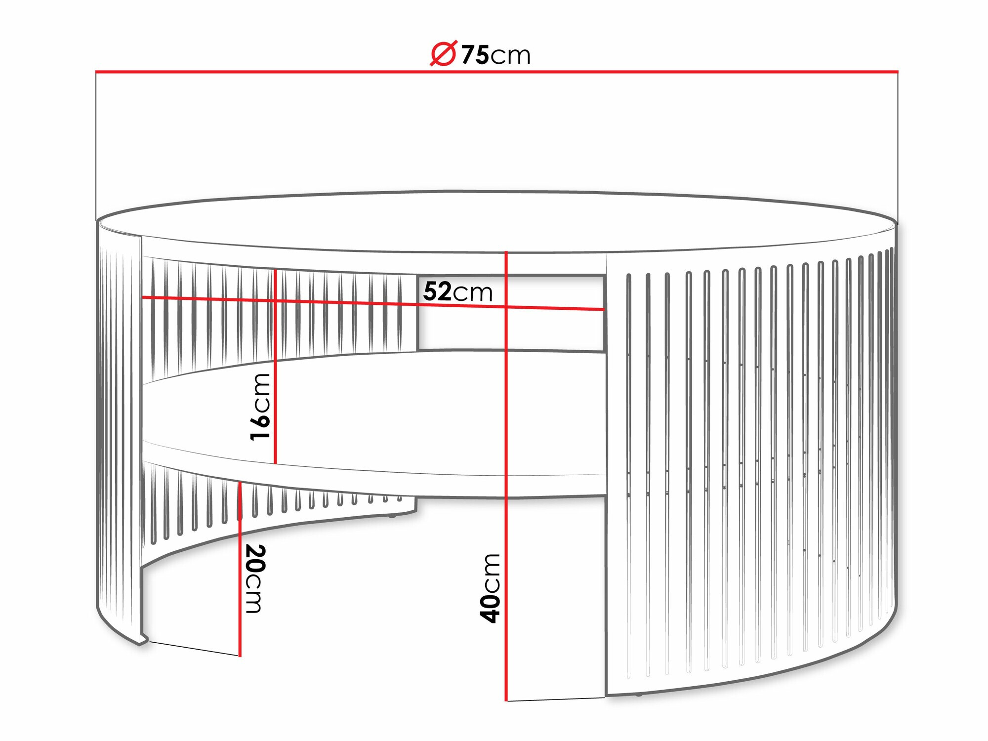 Масичка за кафе Evanola 102 (Роза + Бял)