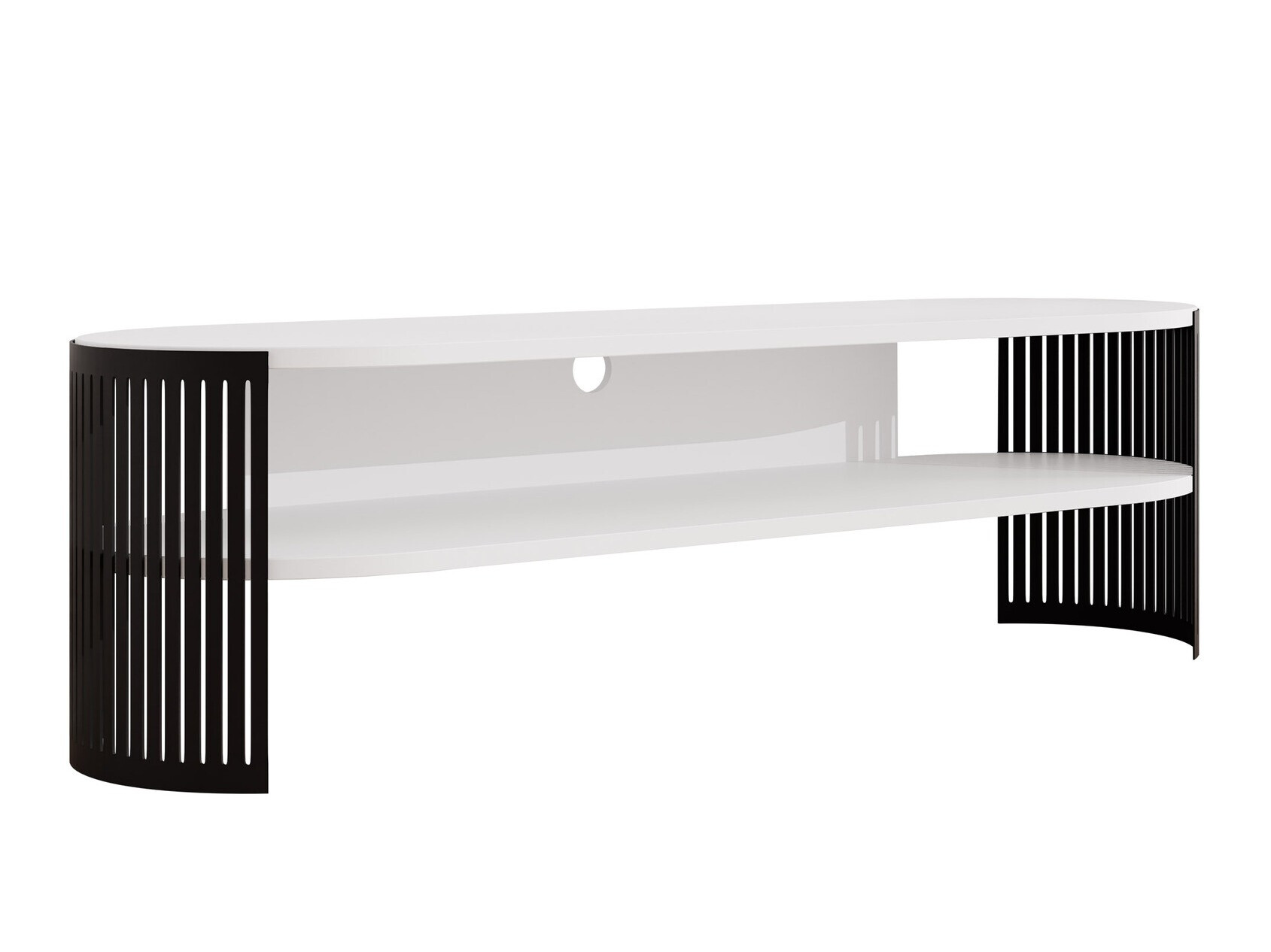 ТВ шкаф Civer (Черен + Бял)