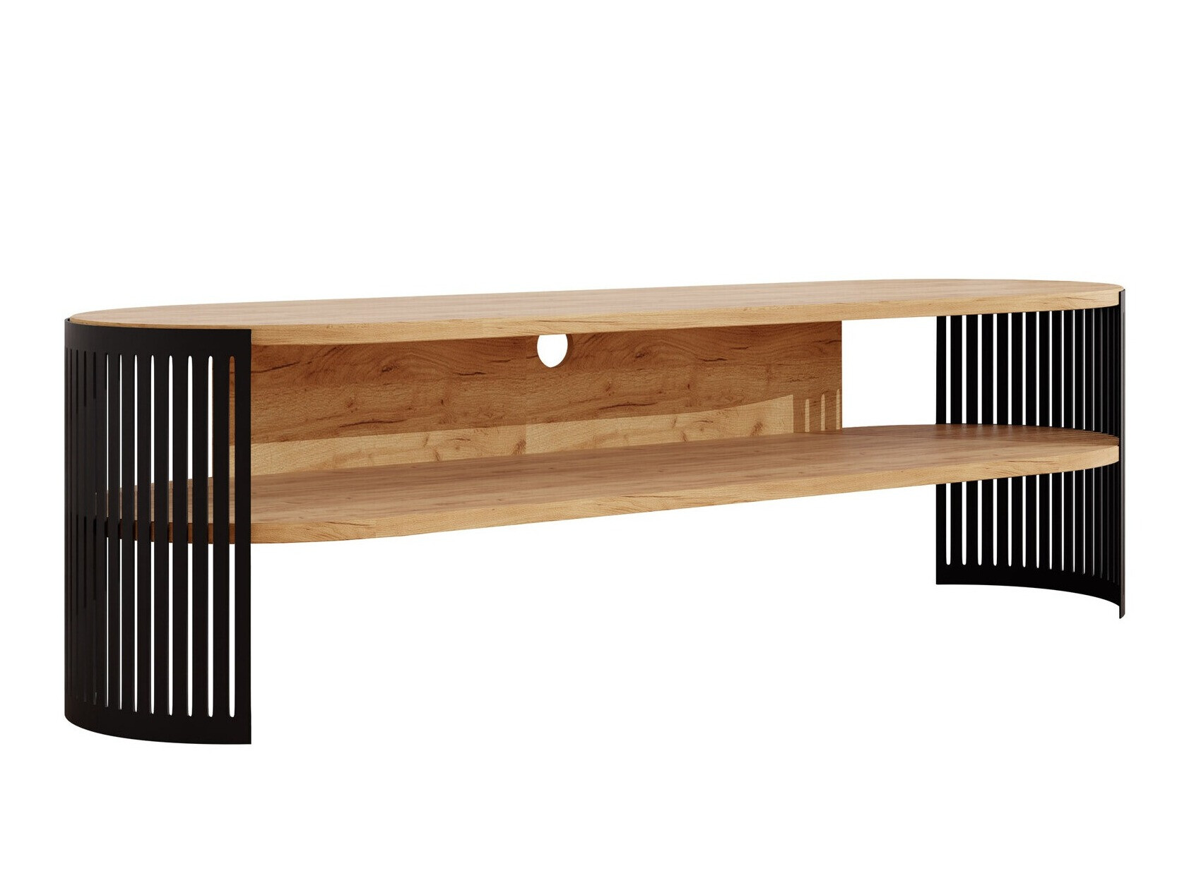 ТВ шкаф Evanola 109 (Черен + Занаятчийски златен дъб)