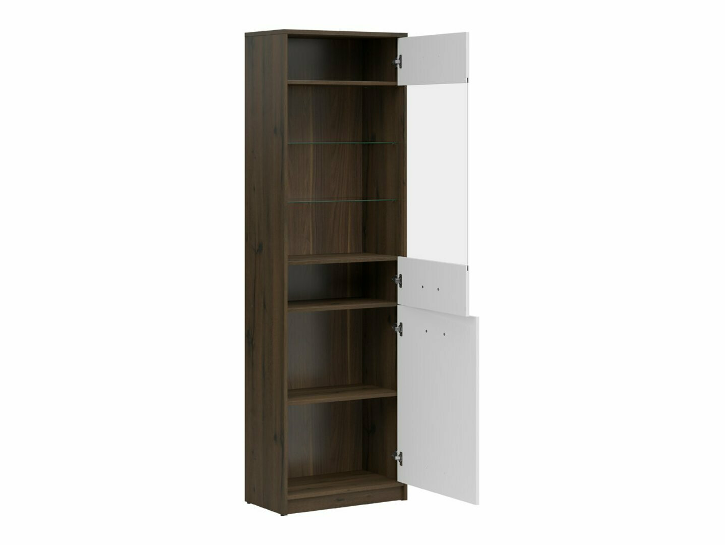 Етажерка Novsore 136 (Тъмен дъб + Бял)