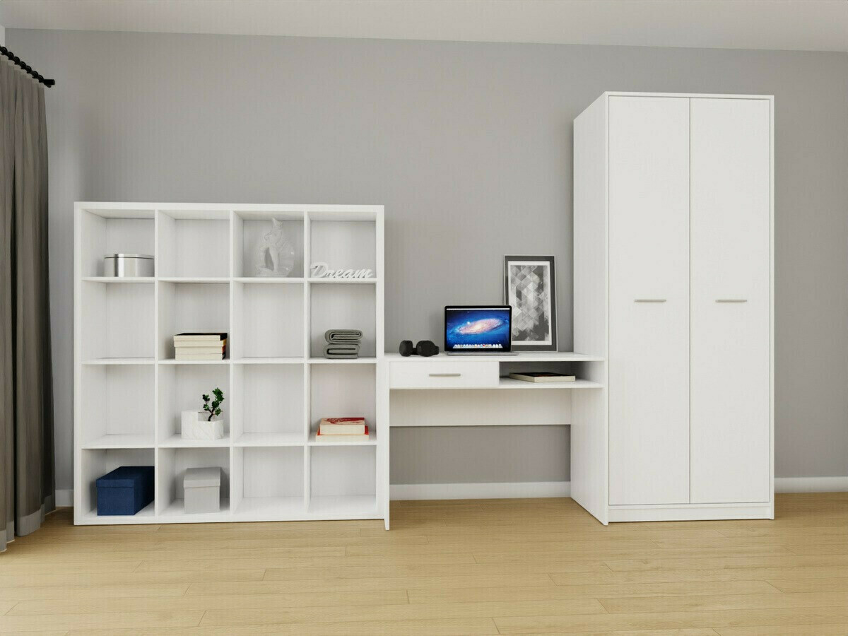 Комплект за домашен офис Novsore 153 (Бял)