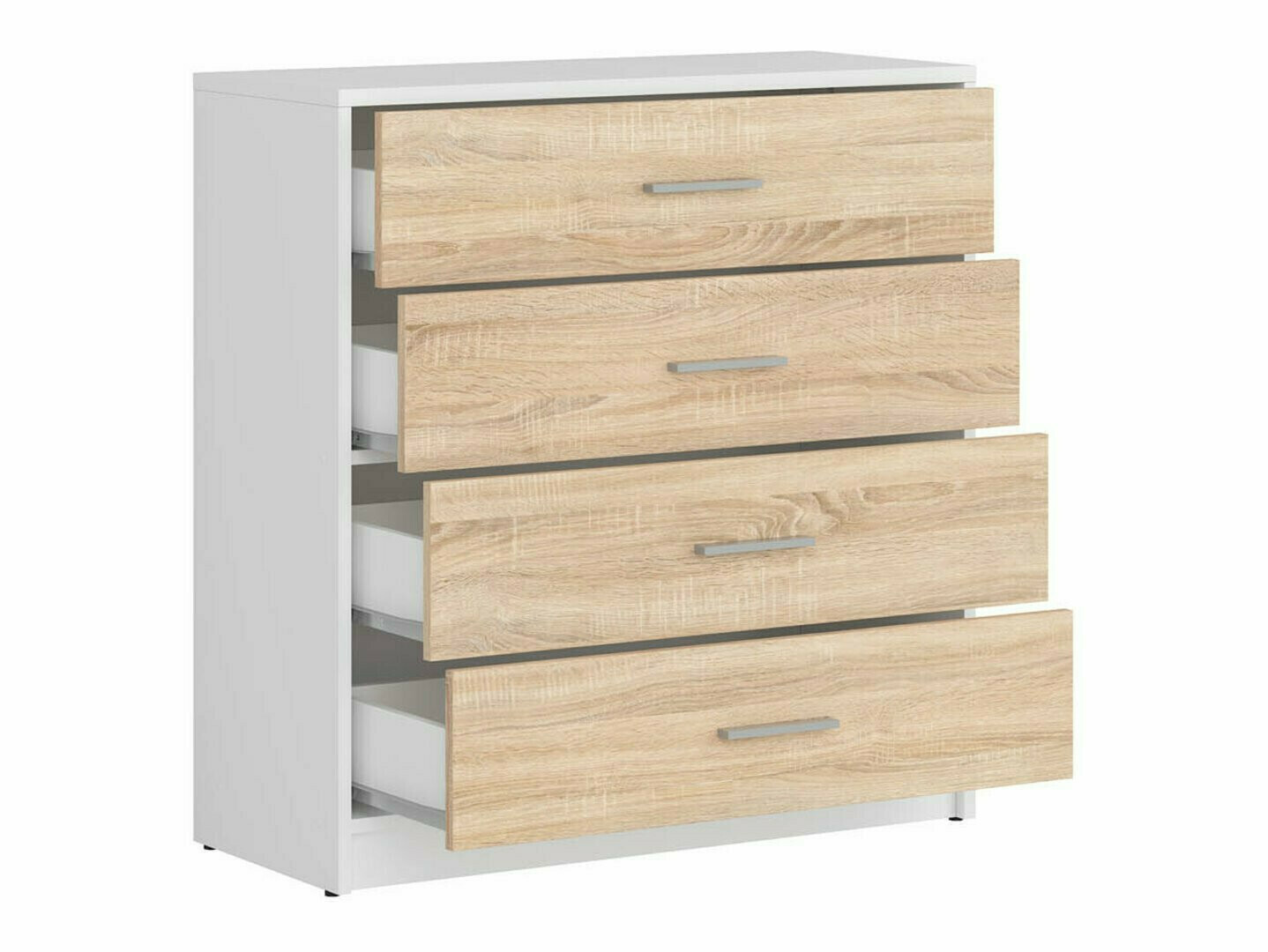 Комплект за антре Novsore 154 (Бял + Сонома дъб)