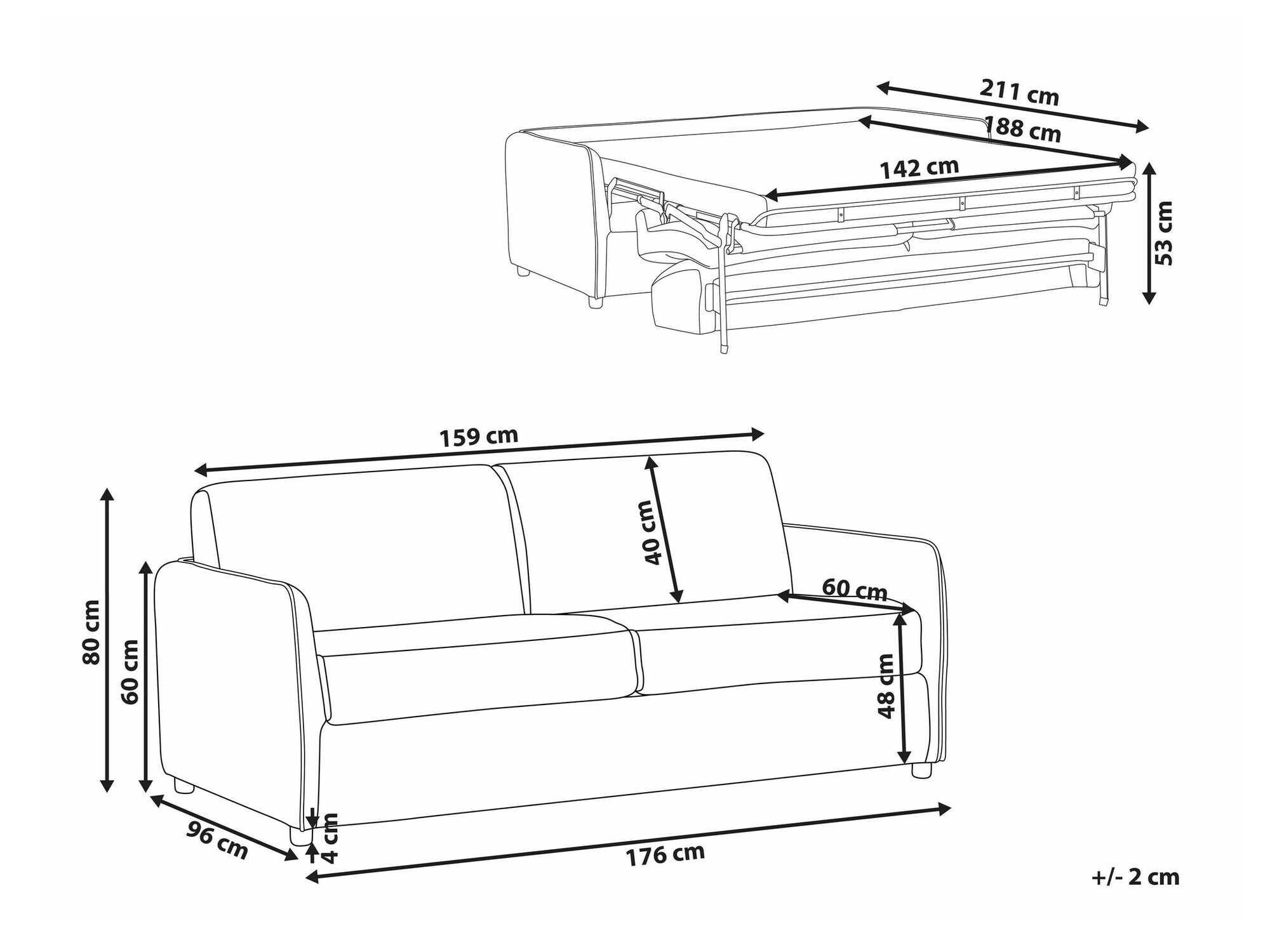 Разтегателен диван Berwyn 2403 (Бежов)