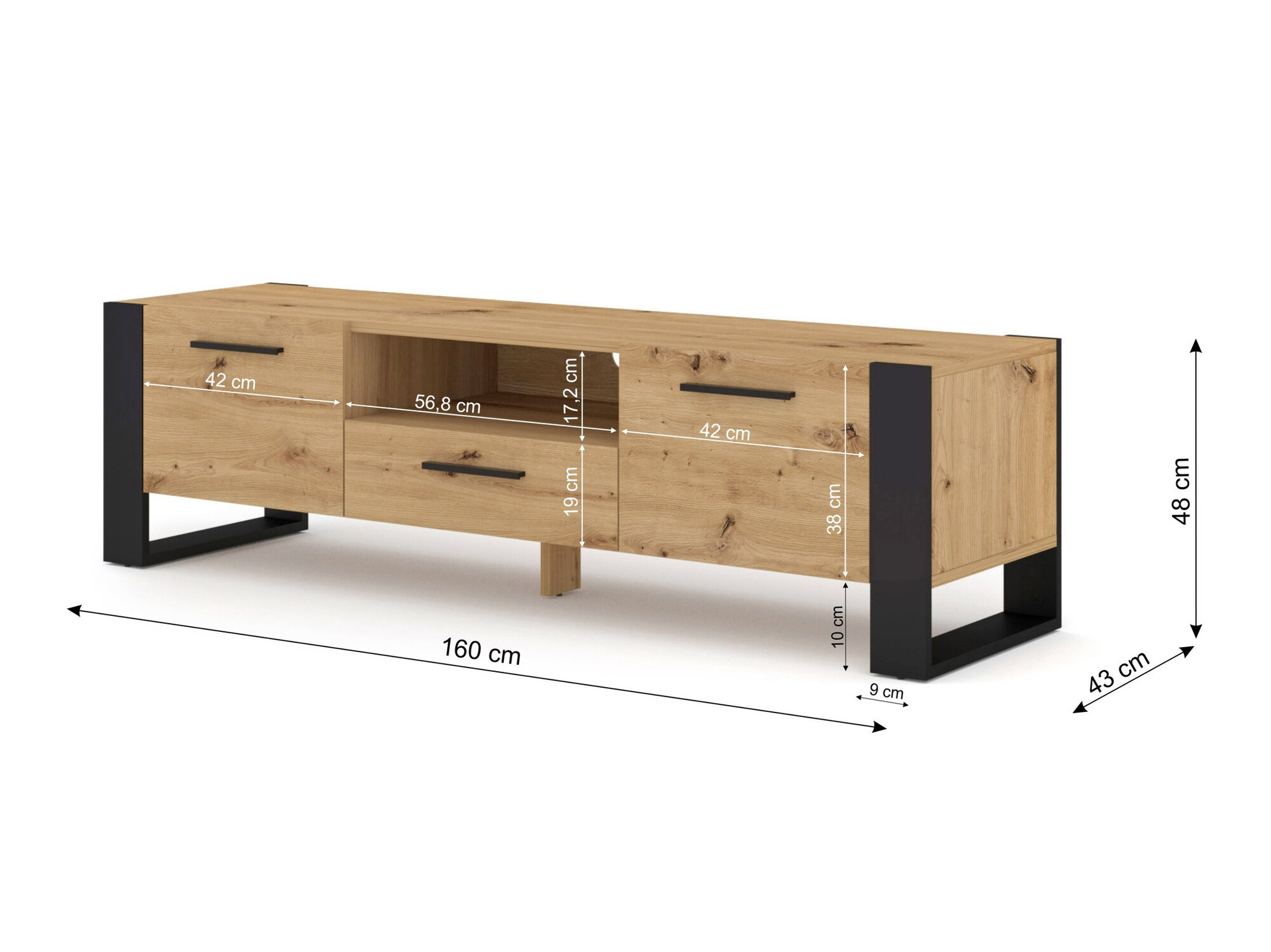 ТВ шкаф Cordoro 100 (Artisan дъб)