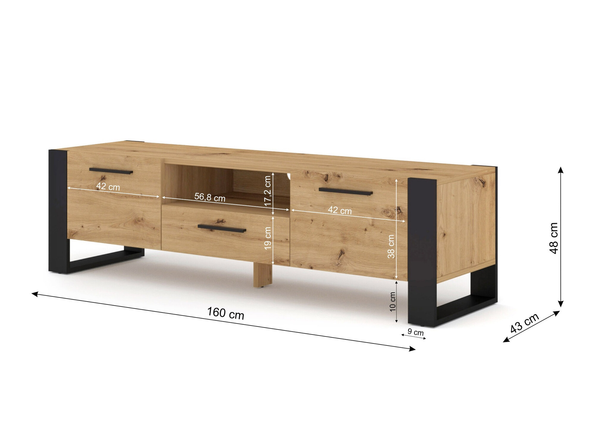 ТВ шкаф Cordoro 100 (Бял)