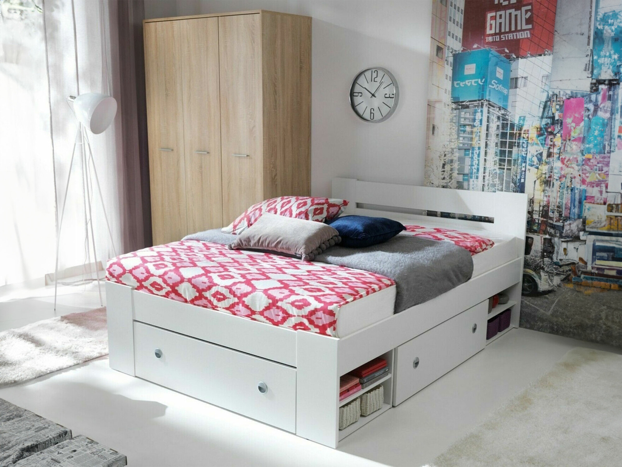 Комплект за спалня Novsore 158 (Бял)