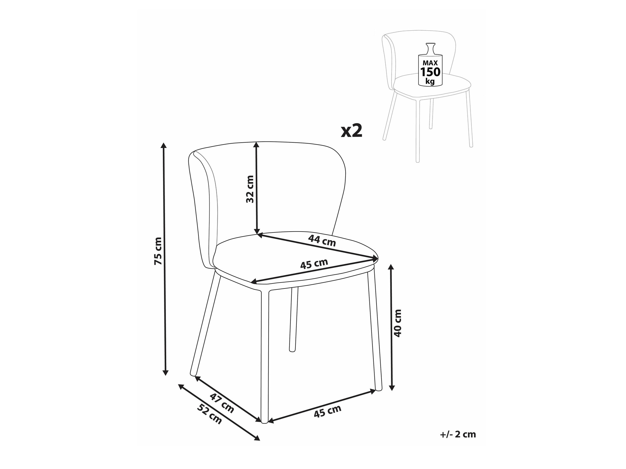 Стол комплект Berwyn 2416 (Сив)