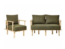 Комплект мека мебел Berwyn 2418 (Зелен)