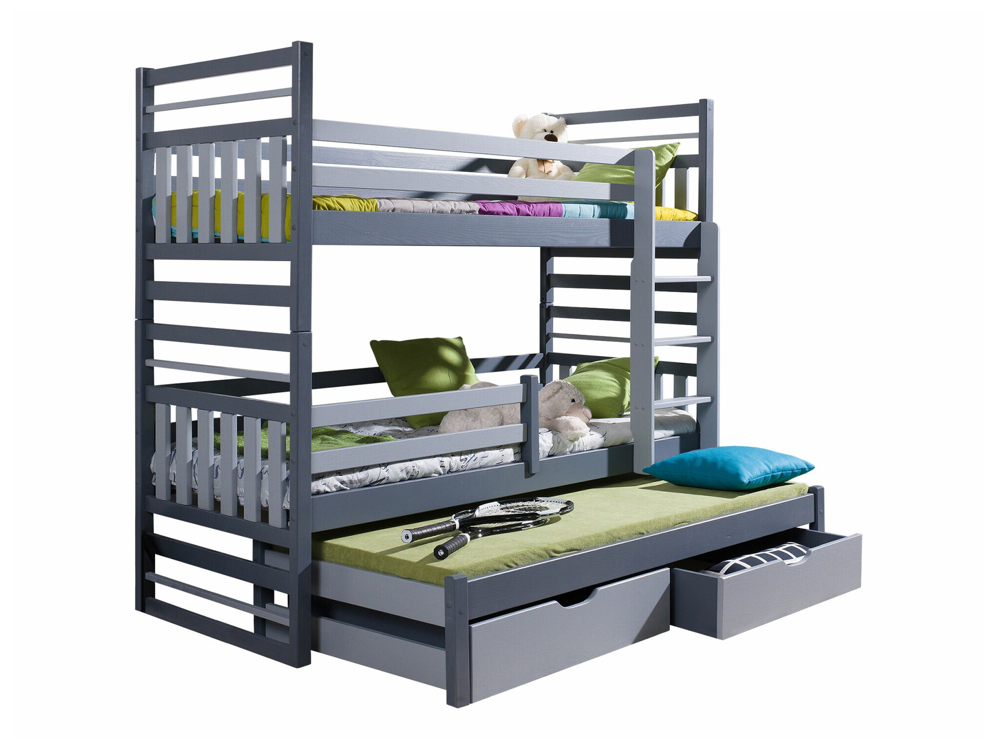 Двуетажно легло Henderson 124 (Графит + Сив)