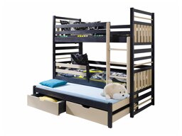 Двуетажно легло Henderson 124 (Венге + Светлокафяво)