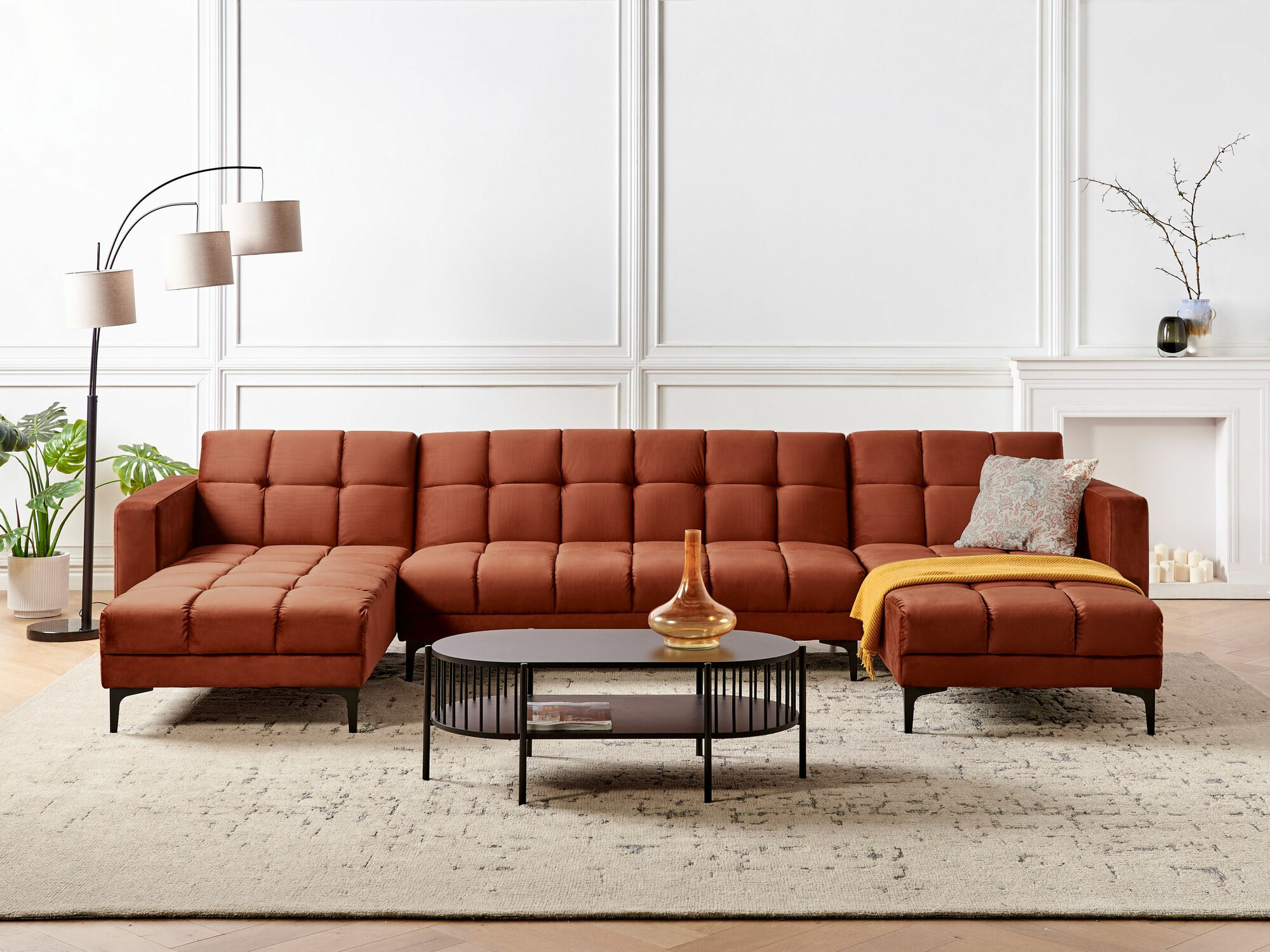 Ъглов диван Mormiru 104 (Червен)