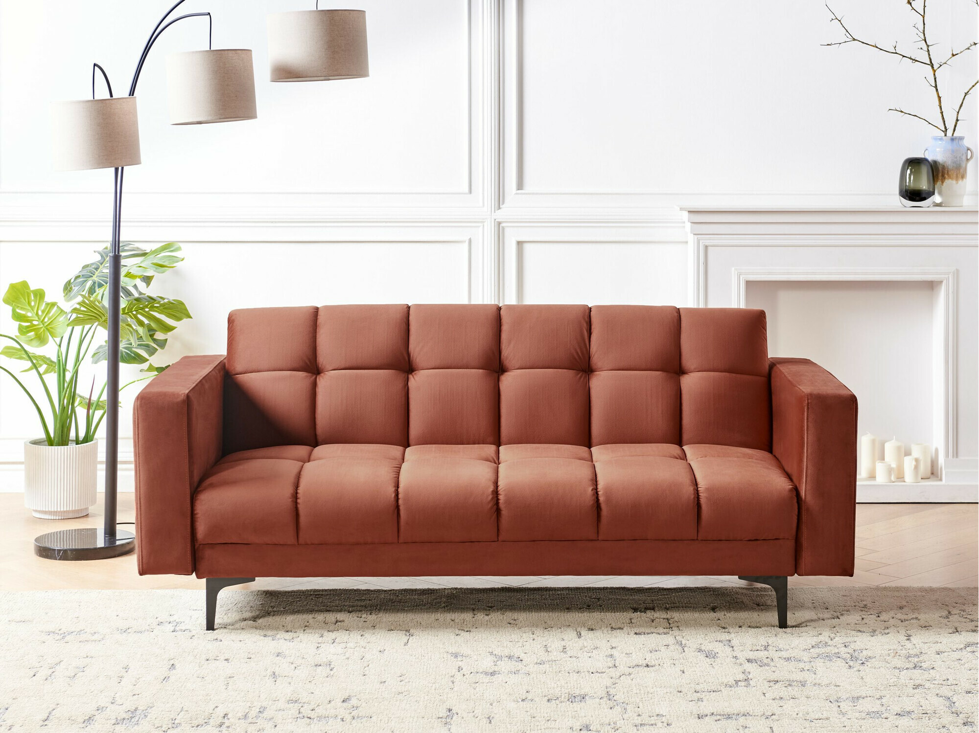 Разтегателен диван Mormiru 103 (Червен)