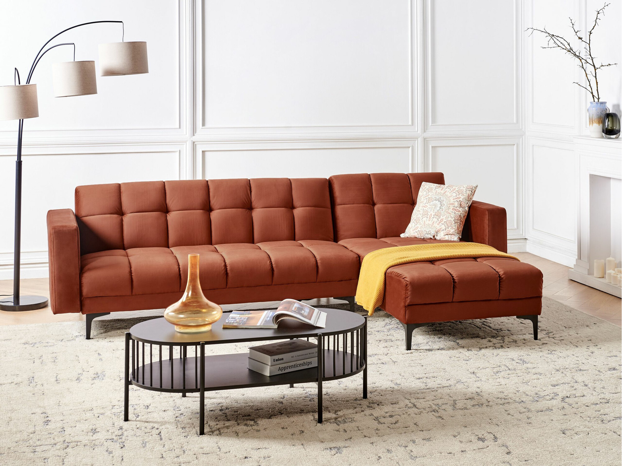 Ъглов диван Mormiru 106 (Червен)