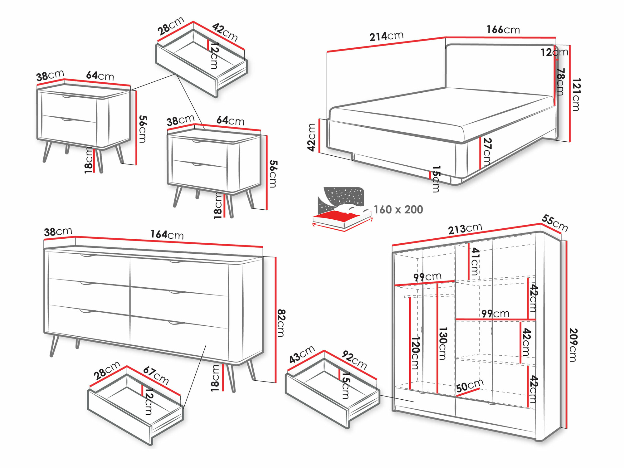 Комплект за спалня Lectum
