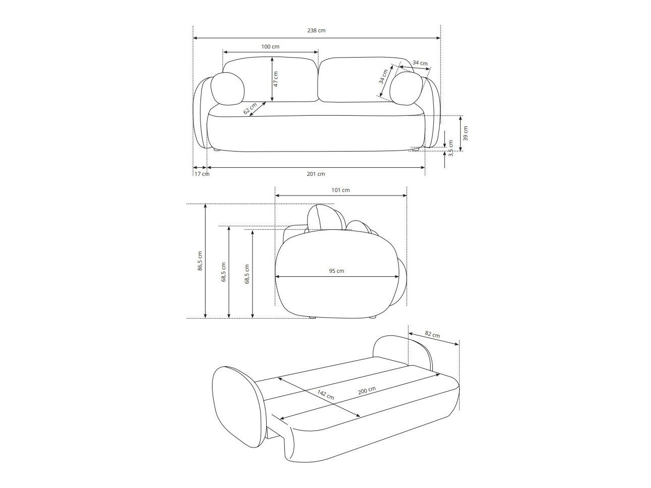 Разтегателен диван Kingston 139 (Sicuro 60)
