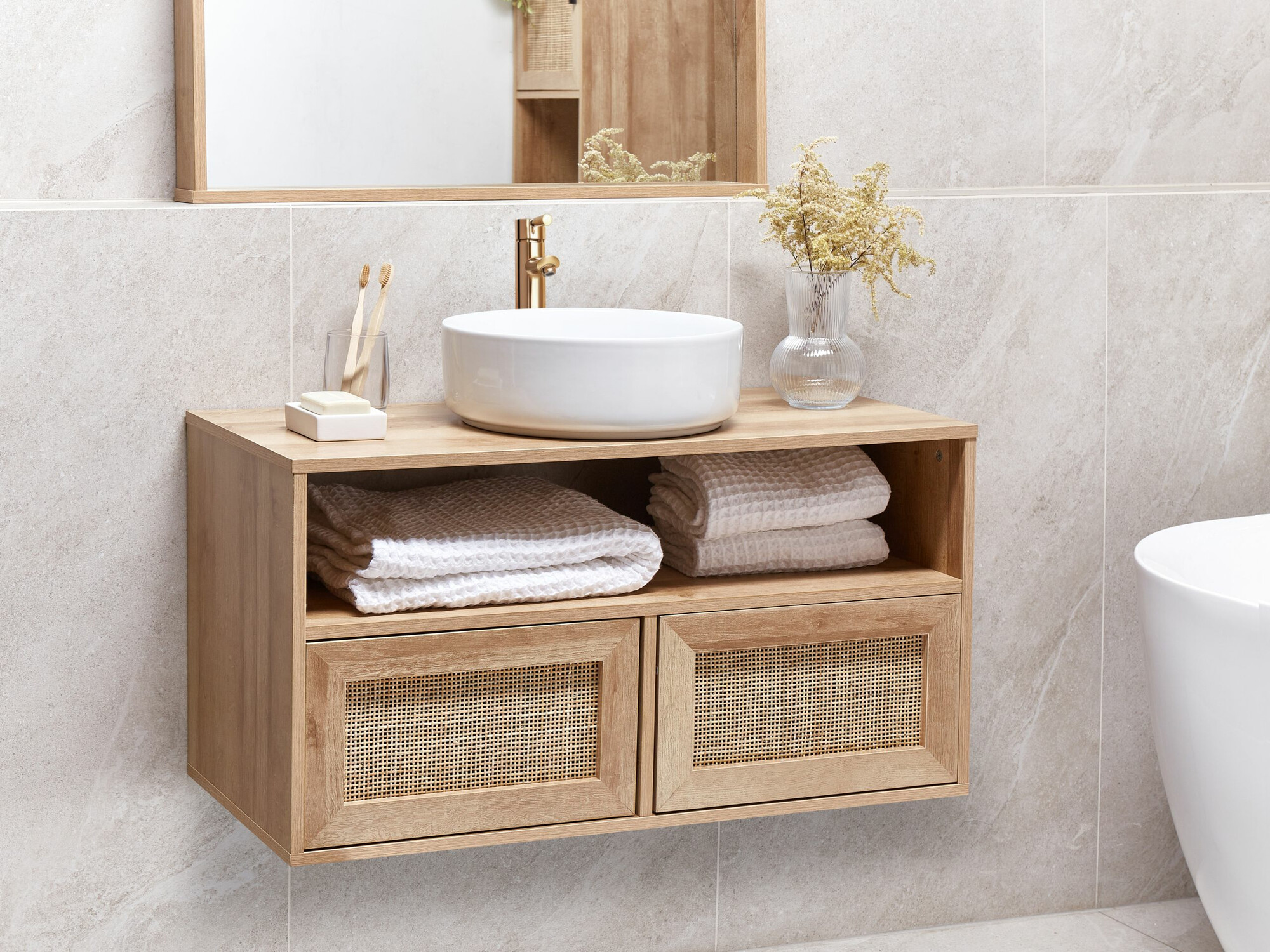 Окачен шкаф за мивка Meldoru 100