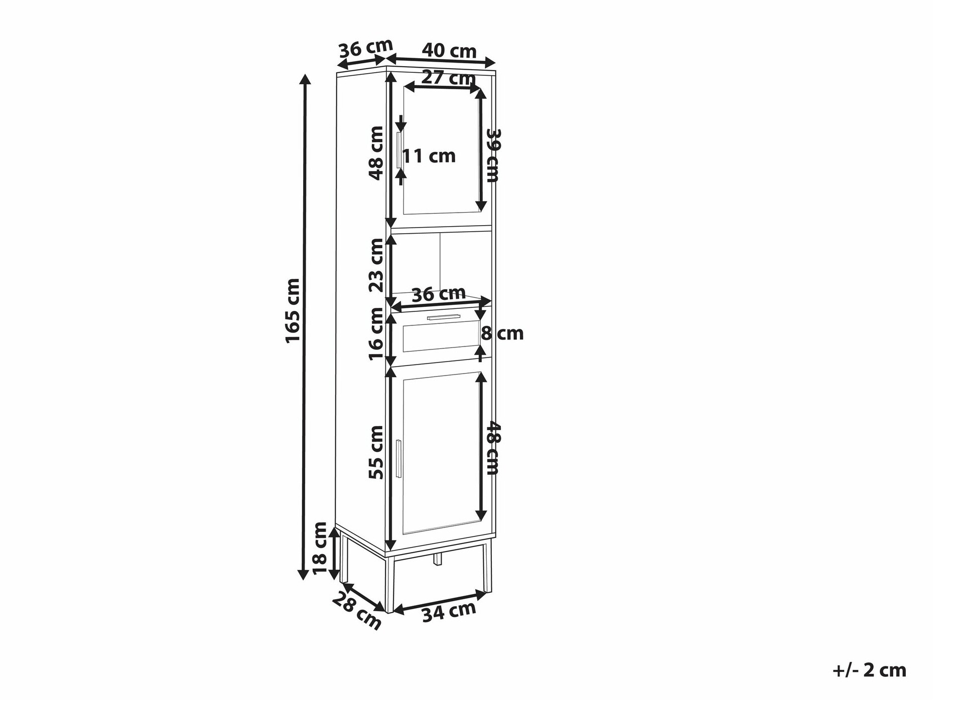 Стоящ шкаф за баня Meldoru 104
