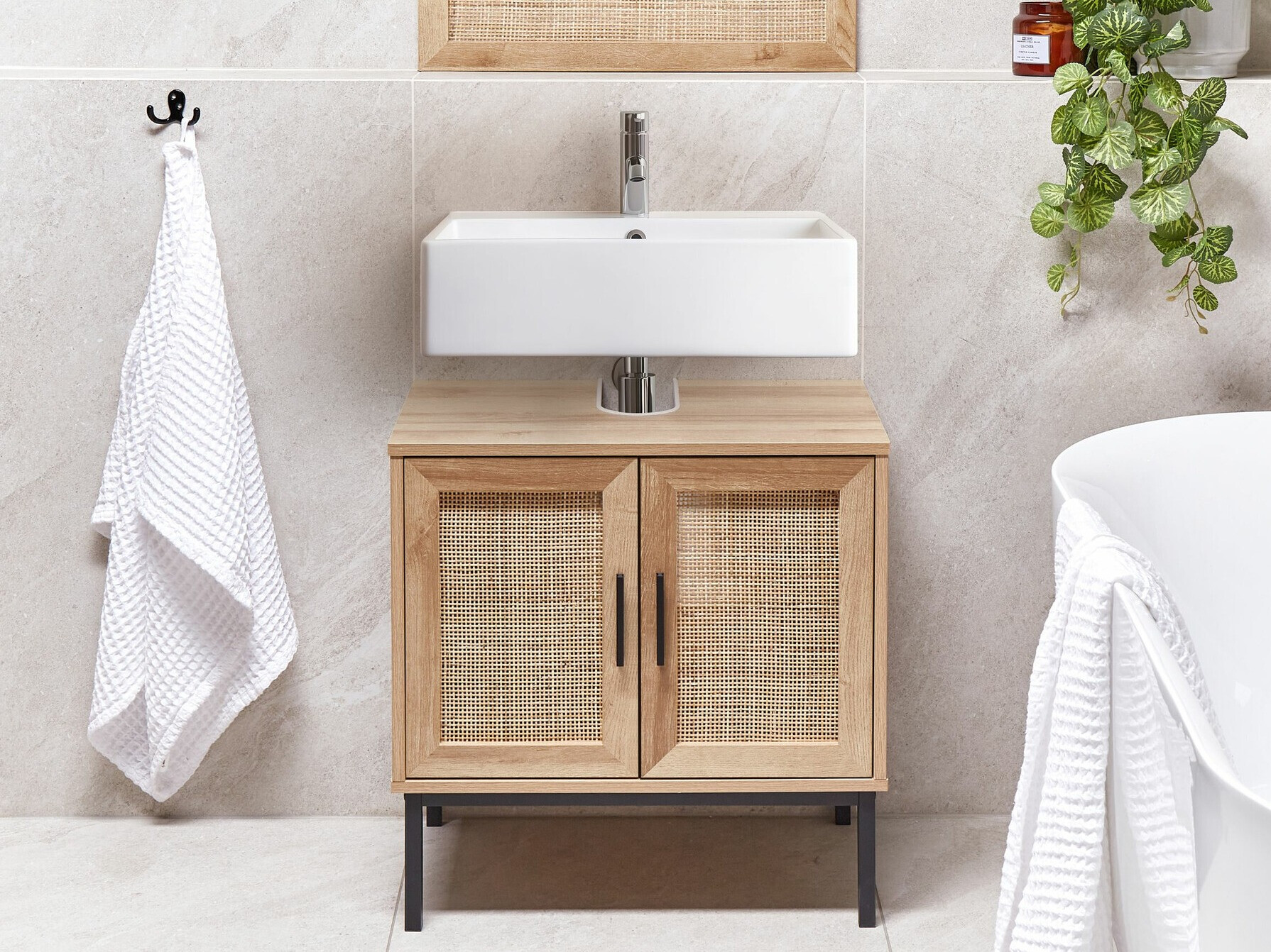 Стоящ шкаф за баня за мивка Meldoru 105