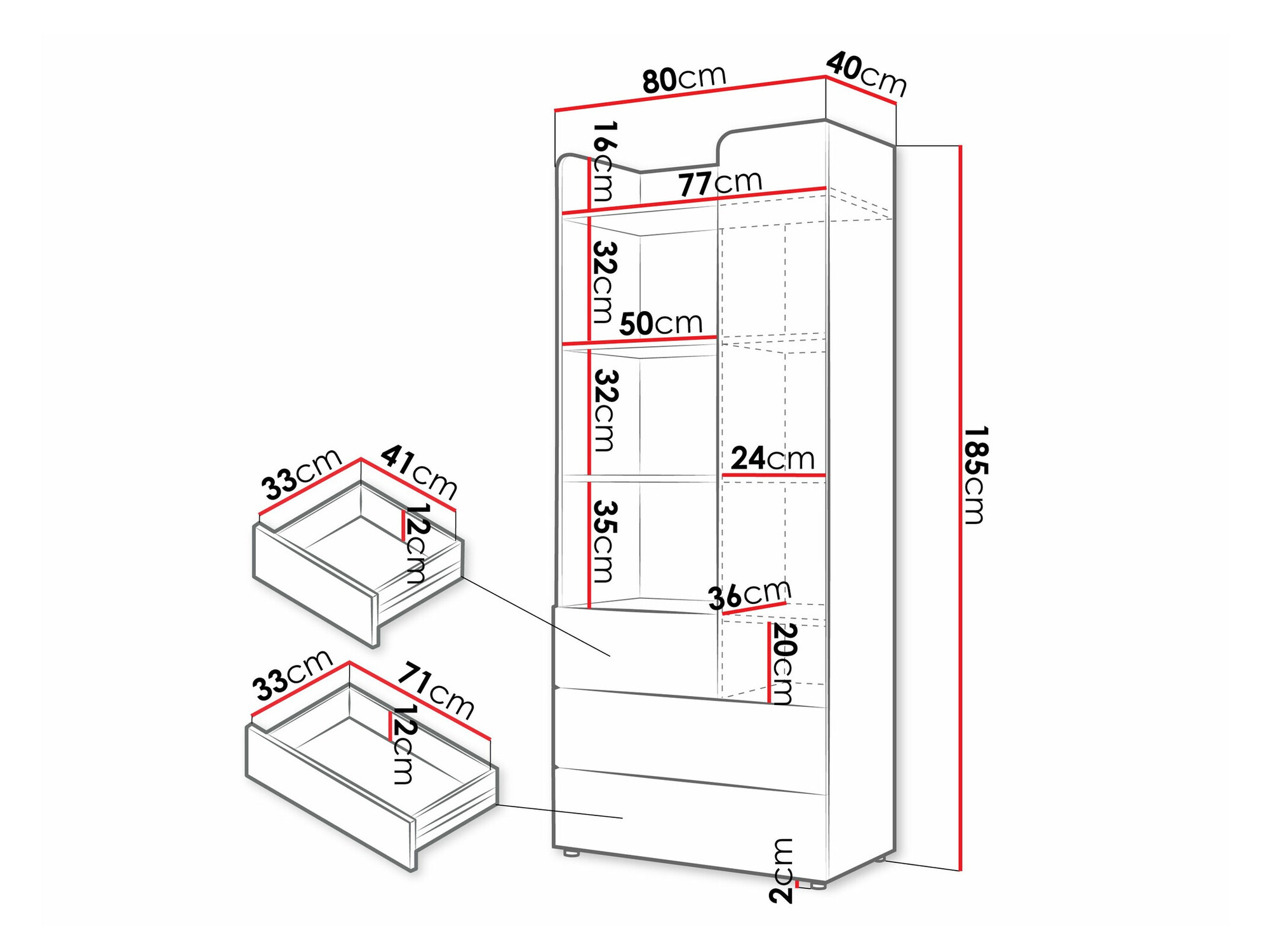 Етажерка Domcali 102 (Бежов + Дъб)
