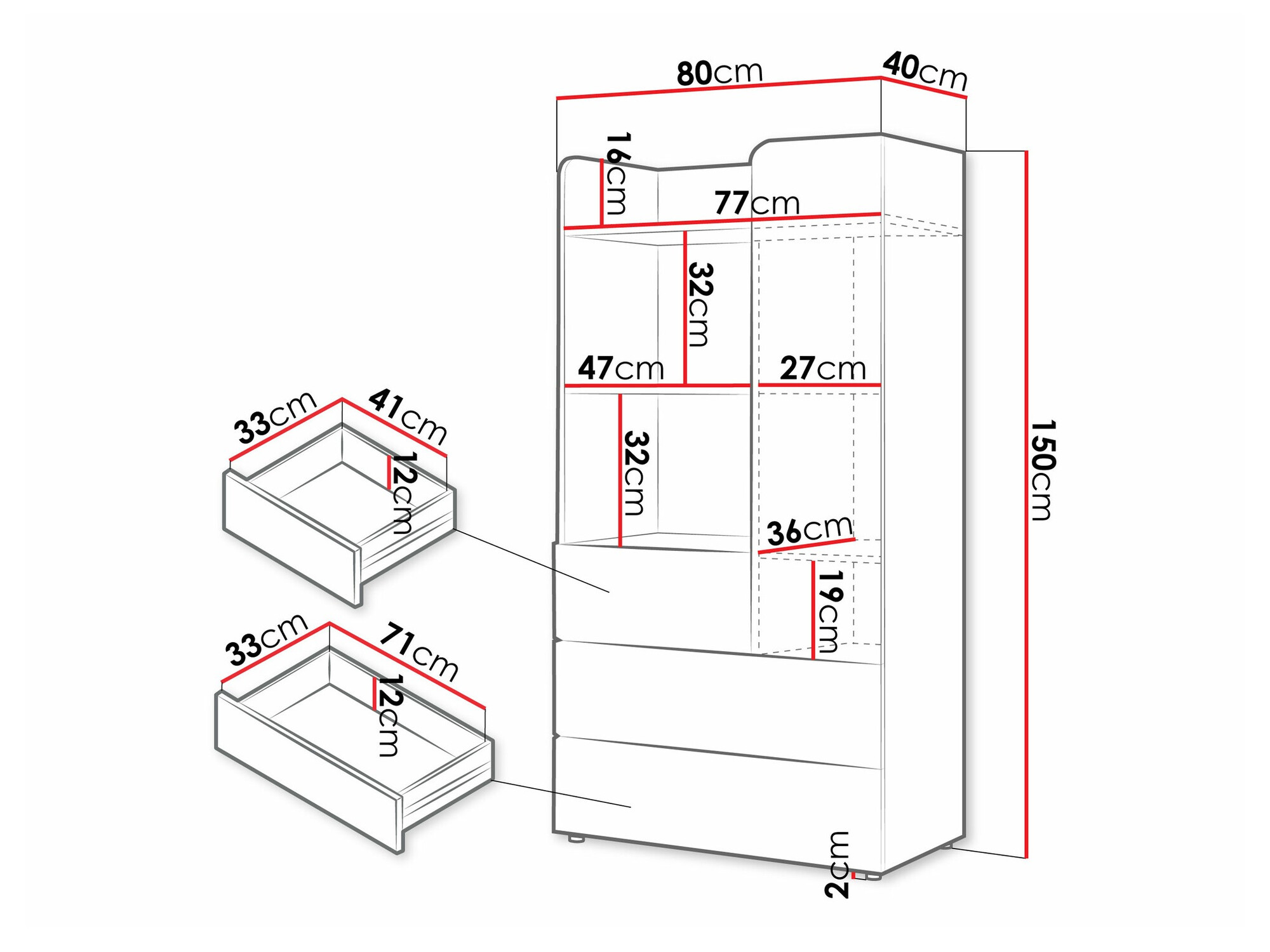 Етажерка Domcali 105 (Бежов + Дъб)