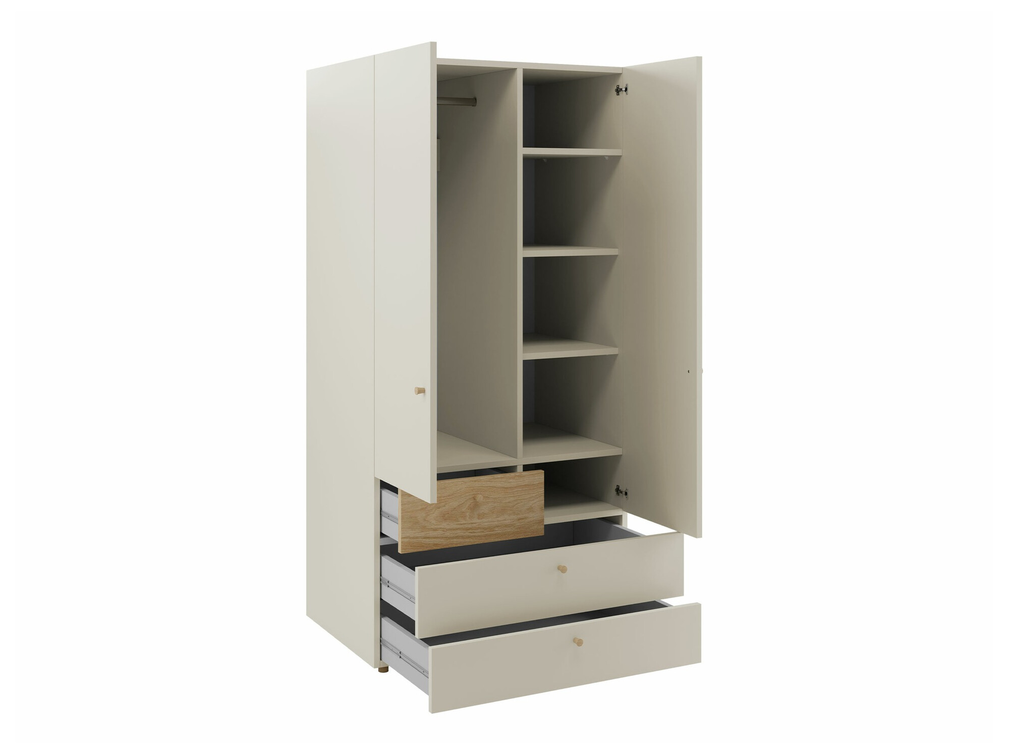 Гардероб Domcali 101 (Сив + Дъб)