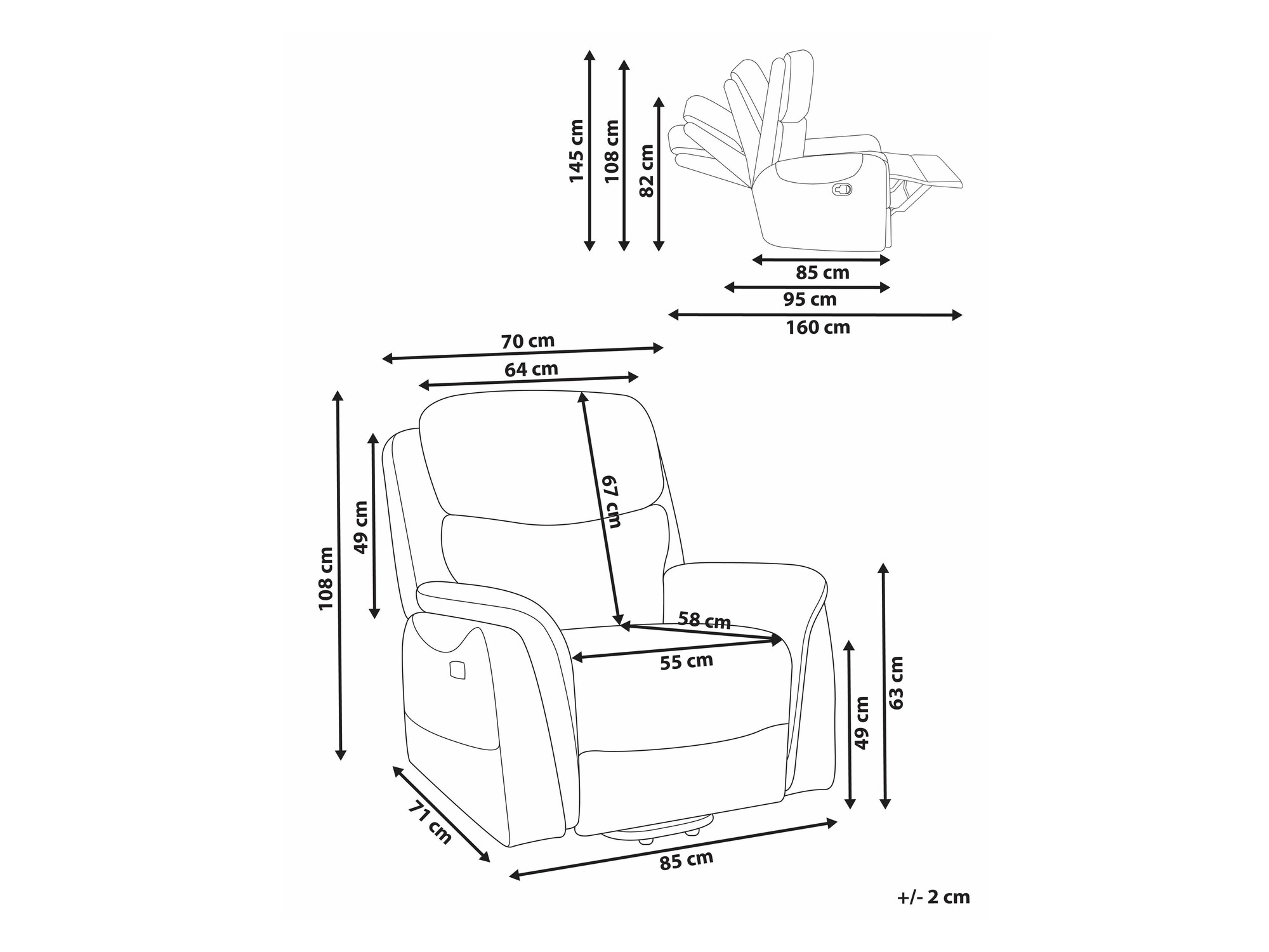 Реклайнер Berwyn 2444 (Taupe)