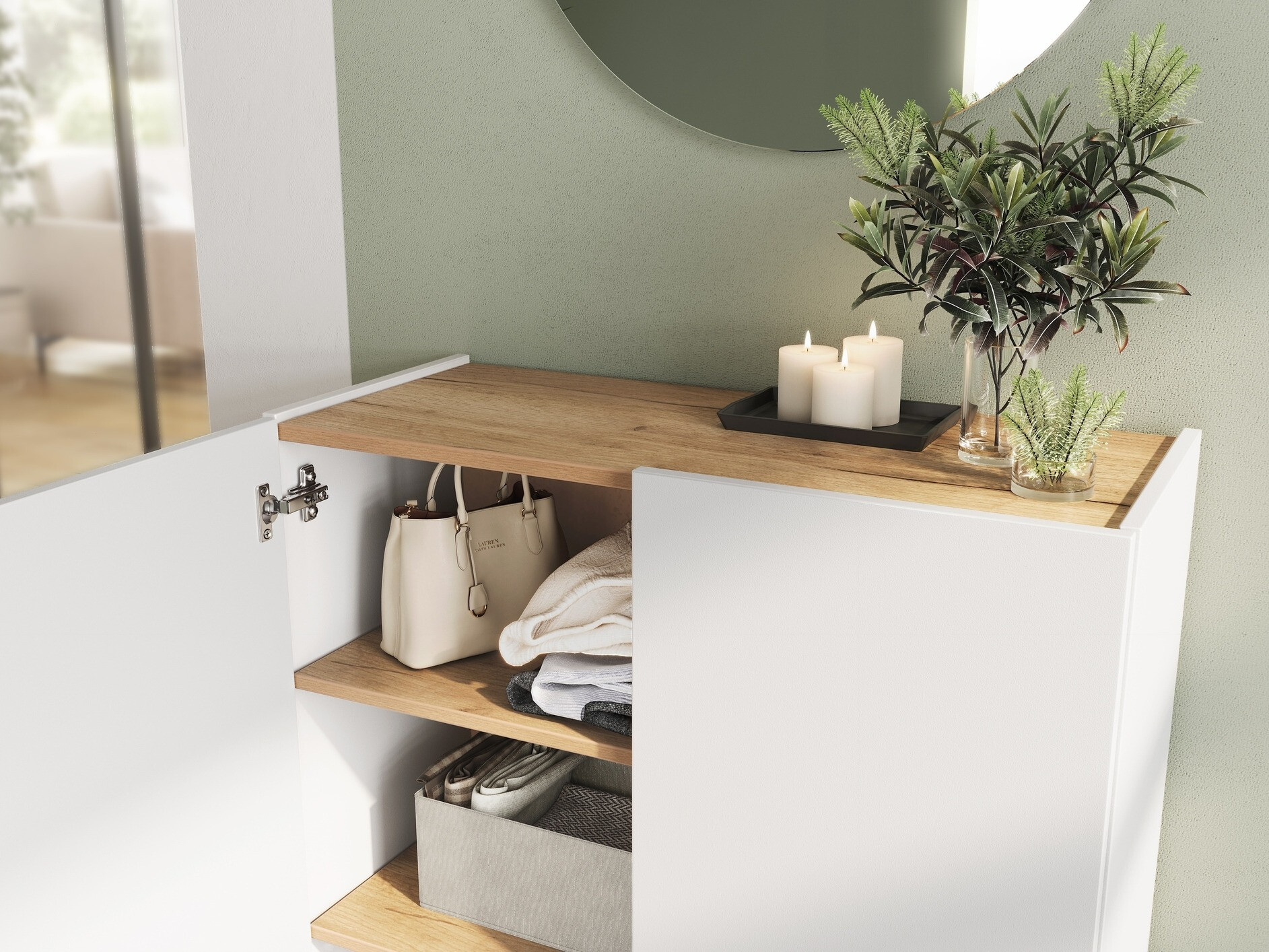 Комплект за антре Lircamu 101 (Бял)