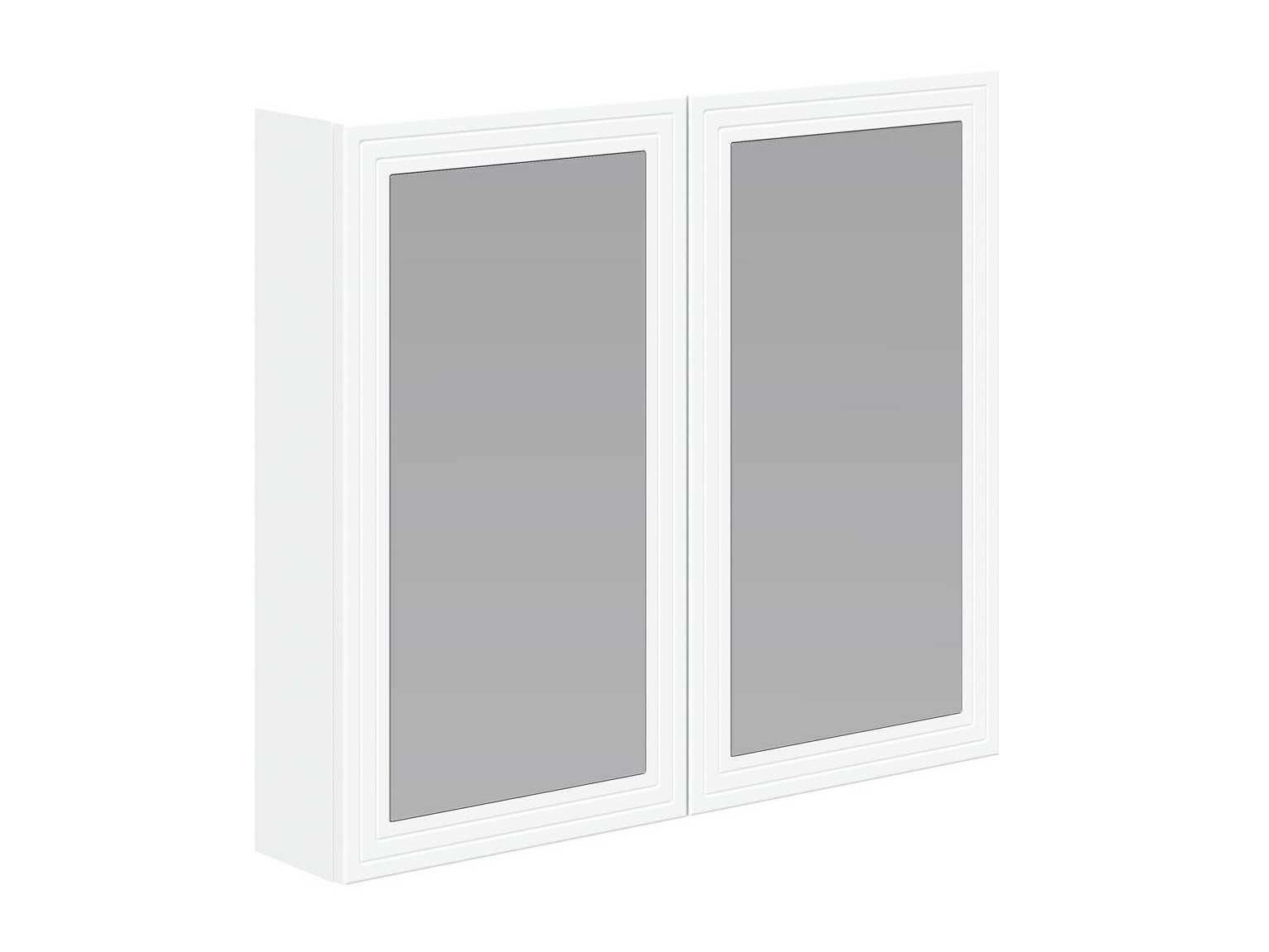 Шкаф за баня с огледало Fiovele 102 (Бял)