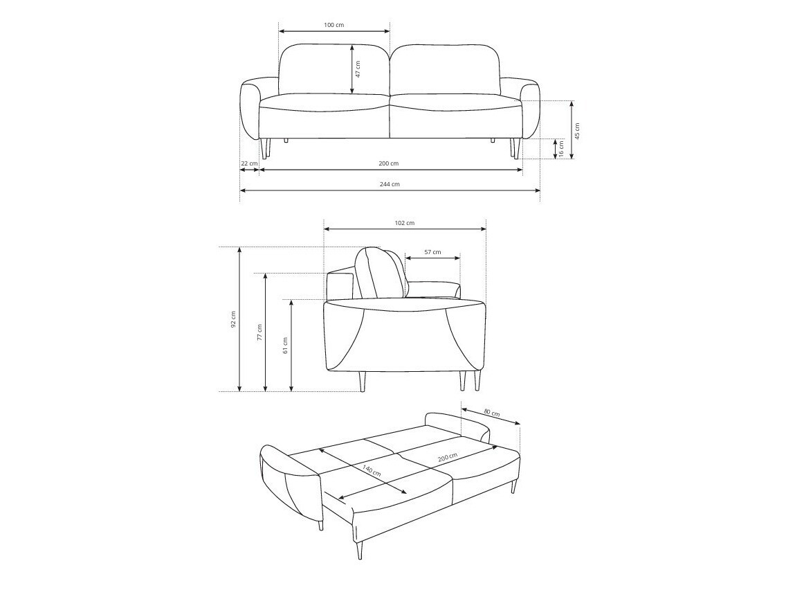 Разтегателен диван Kingston 142 (Perfect Harmony 01)