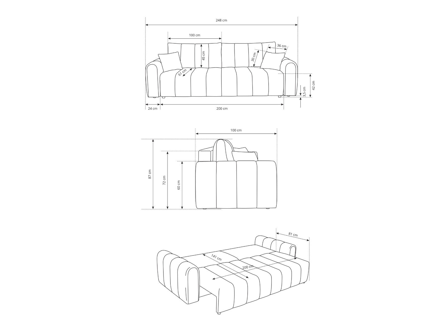Разтегателен диван Kingston 159