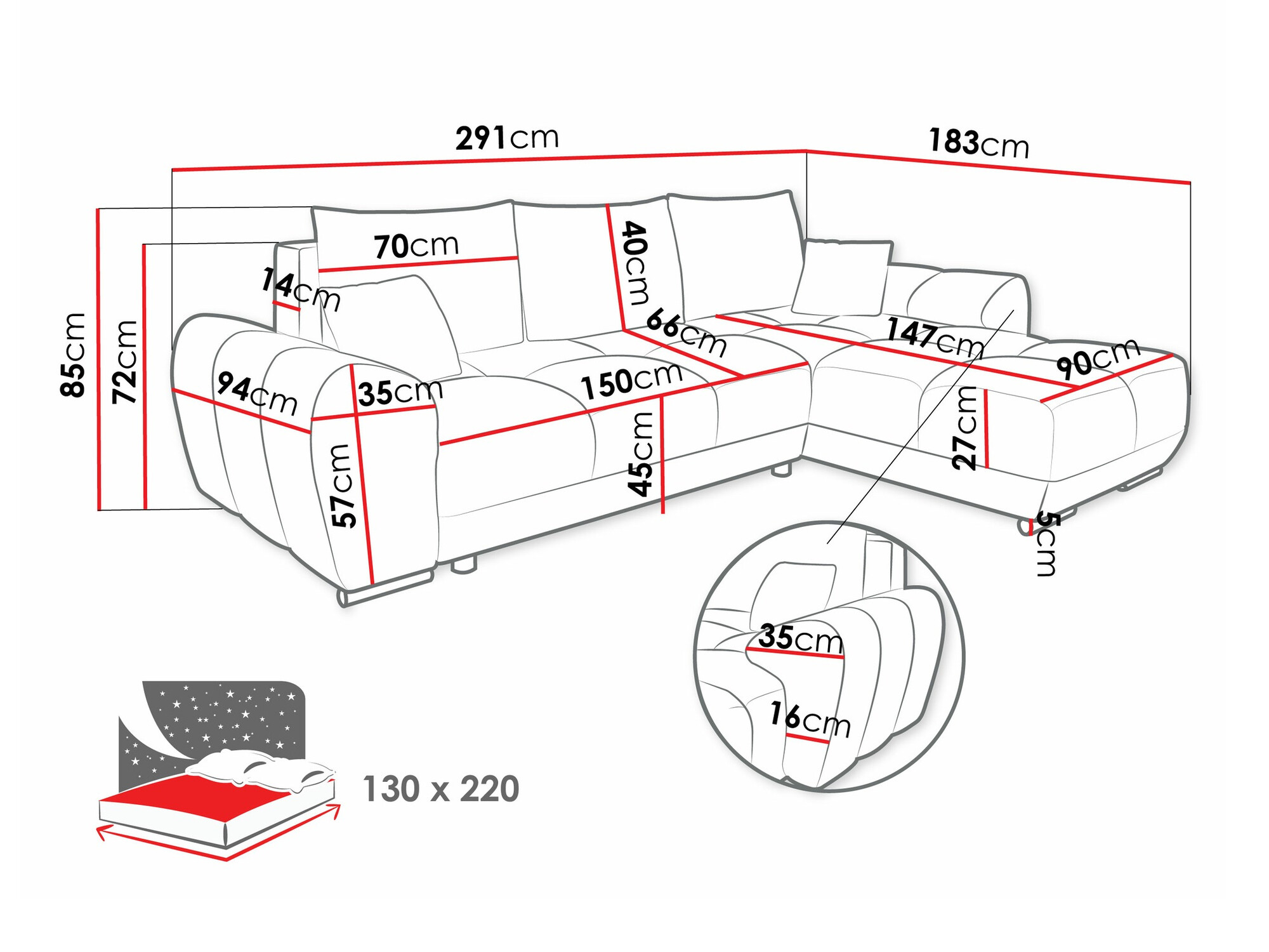 Ъглов диван Signis (Velo 623)